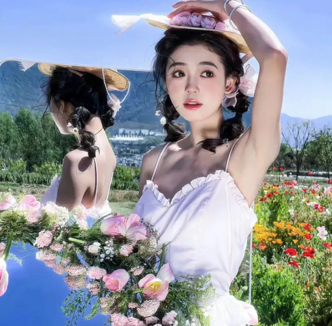 朦胧的山荷叶